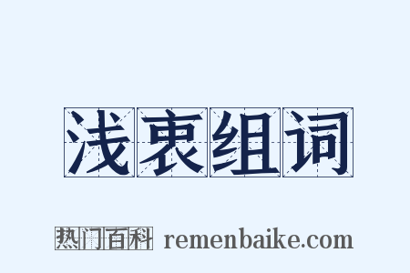 浅衷组词是什么意思的图片